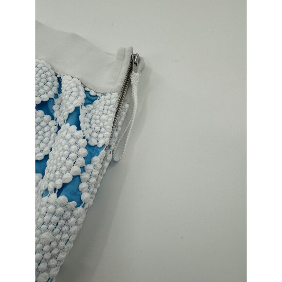 A-Tout- Age Size 8 Mollie Doily White & Blue Crochet Lace Skirt With side Zipper - Picture 6 of 10